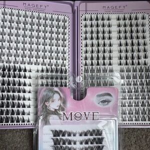 two sets of black false eyelashes new